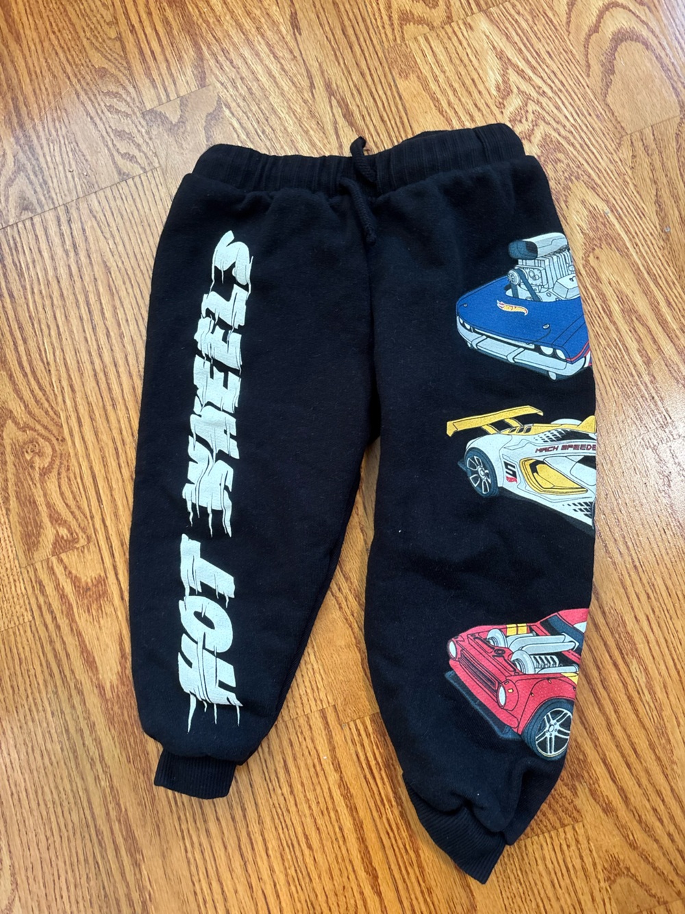 Zara Hotwheels Cars 3-4 Black Graphic Sweatpants toddler boy